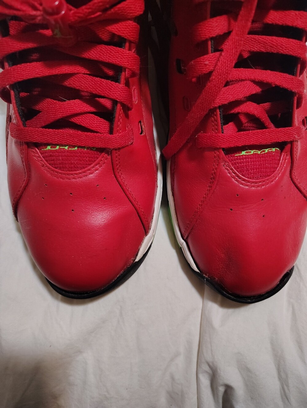 Men's Red High-Top Jordans - Picture 7 of 7